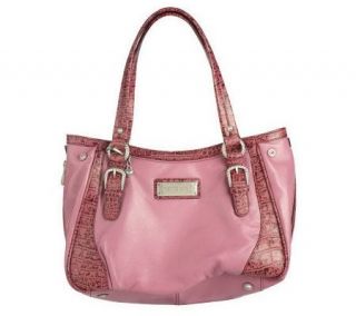 As Is Judith Ripka Sutton Nappa Leather E/W Satchel   A228151