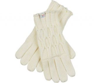 NFL Pittsburgh Steelers Womens Cream Knit Gloves —