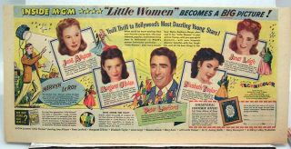 1949 Newspaper Sunday Comic Little Women Movie Ad