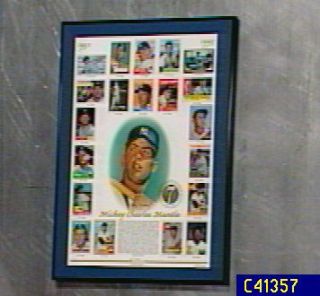 Mickey Mantle Framed & Matted Topps Poster —