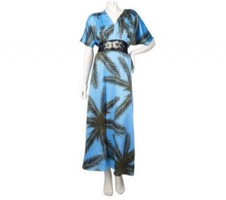 Meghan Fabulous Embellished Printed Maxi Dress —