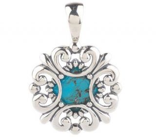 As Is Carolyn PollackSterling Turquoise Overl ay Enhancer —