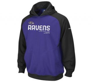NFL Ravens Mens Sideline Performance Hooded Sweatshirt —