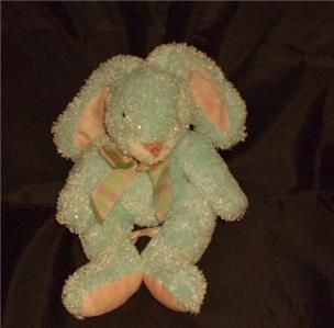 Commonwealth Toy Novelty 1999 Aqua Blue Easter Rabbit