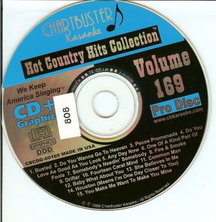 808) Karaoke CDG   Chartbuster   80s Hot Country Hits