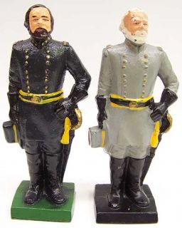  Civil War Generals Lee and Grant Cast Iron Bookends Door Stops