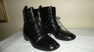 Coup D Etat Studio Black Genuine Leather Ankle Boots 8 5