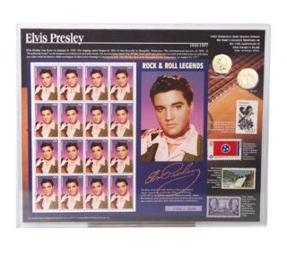 Elvis Presley Tribute Coin and Stamp Set —