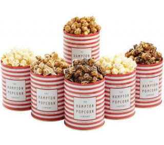 Hampton Popcorn Hall of Fame 6 1 Quart Tins with 6 Flavors —