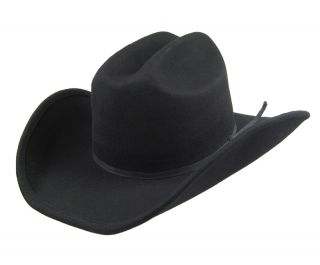 Western COWBOY CATTLEMAN wool Hat Black