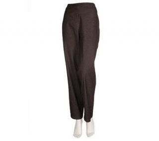 Susan Graver Stretch Denim Flat Waistband Side Zip Pants —