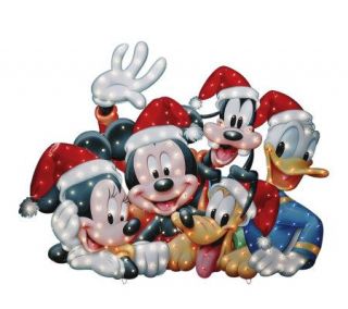 48 Mickey and Friends Dressed for Christmas Yard Art by Roman