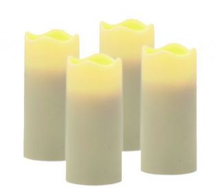 Pacific Accents Set of 4 Melted Top Flameless Votive Candles   H356762