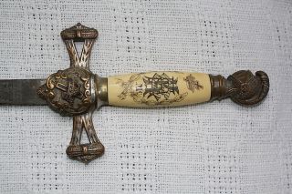 Antique Masonic Mason Ceremonial Sword Coraopolis PA