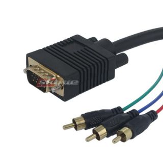 VGA to RCA Component Cable Cord for Laptop RGB LCD TV Connector