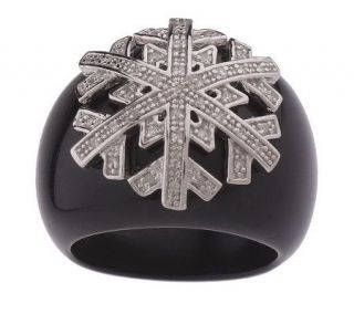 AffinityDiamond 1/10 ct tw Sterling Snowflake Ring —