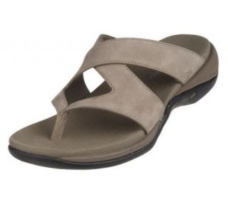 Clarks Smooth Leather Double Cross Strap Comfort Sandals —