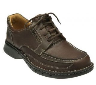 Clarks Mens Unstructured Un Recept LeatherLace up Shoes —