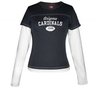 NFL Arizona Cardinals Womens Layered Long Sleeve T Shirt —