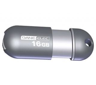 Dane Elec 16GB Capless USB 2.0 Flash Drive   Black/Gray   E206266