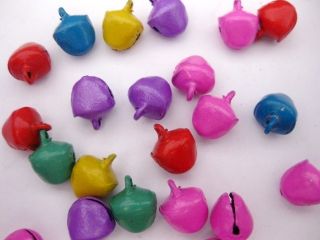  Mixed Colour Jingle Bells Beads Charm 10mm Christmas Craft Bell