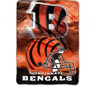 NFL Bengals 60 x 80 Royal Plush Raschel Aggression Blanket