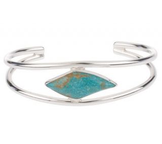 Dominique Dinouart Artisan Crafted Sterling Turquoise Cuff —