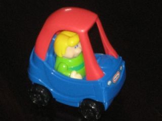 Little Tikes Cozy Coupe Car Dollhouse Size with Figure