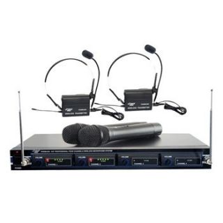 PYLE VHF 4 Mic Wireless Cordless Rack Microphone Mic System NEW