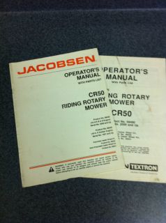  Jacobsen CR50 Riding Rotary Mower Parts Manual