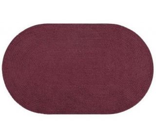 Solid Chenille Oval Braided 20x30 Rug —