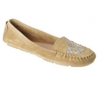 KathyVanZeeland Moccasins with Fleur de Lis Design   A219962