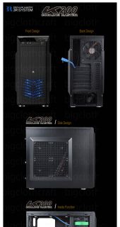 System K200 ATX Mid Tower Computer Case 0 6T Steel USB 3 0 3X Cooling