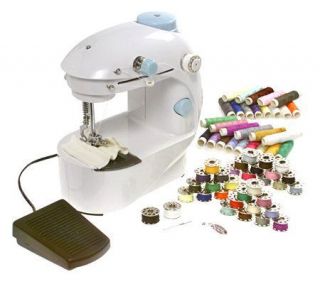 Compact Sewing Machine w/ 64 Piece Bobbin Kit and Adapter —