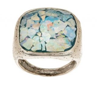 Or Paz Sterling Bold Cushion Cut Roman Glass Ring —