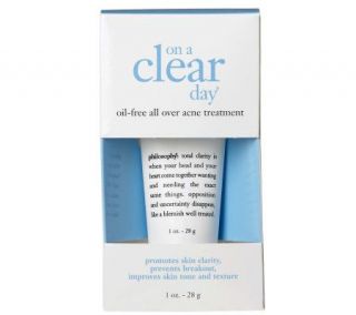 philosophy on a clear day oil free acne treatment gel —