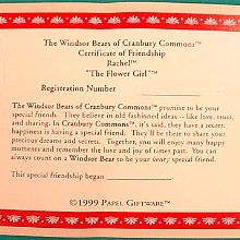 The Windsor Bears of Cranbury Commons Rachel The Flower Girl Figurine