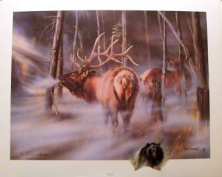 Vivi Crandall Reveille Elk w Color Remarque Xtrarare
