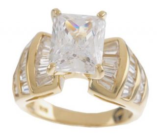 Diamonique Sterling or 14K Gold Clad 5.65 cttw Bold Ring —