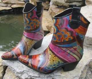  Multi Swirl Pattern Rain Boots 9 from Corkys Choose Size