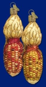  cob of indian corn old world christmas glass thanksgiving ornament