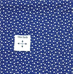 Cranston Cotton Fabric Calico with Tiny White Flowers on Navy Blue Fat