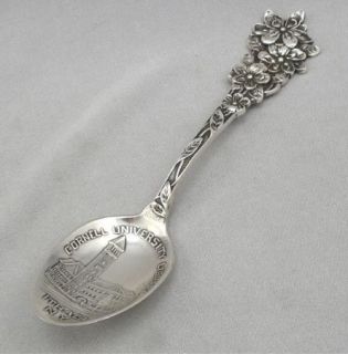 Vintage Sterling Silver Cornell University Library Souvenir Spoon