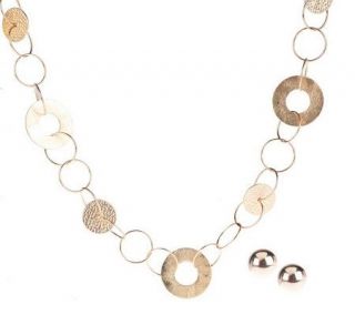 Susan Graver Bold Circles Trend Necklace & Earring Set —