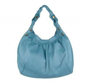 As Is Lucky Brand Pebble Leather Hobo w/ Twisted Strap —