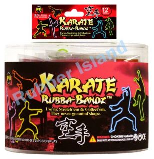 24 Karate Kids Silly Rubber Bands Bracelets Rubba Bandz