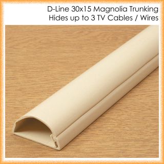 Line Magnolia 30x15mm Cable Conduit to Hide TV Wires