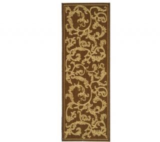 Courtyard Vintage Vine 24 x 67 Rug with Sisal Like Weave —