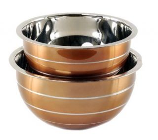 Heuck Bowl Set   3 qt and 5 qt Jewel Copper color Bowls   K130868