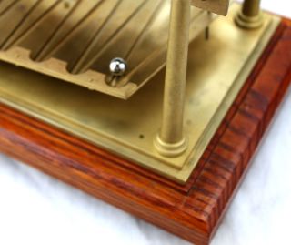 Day World Smallest Mini Congreve Rolling Ball Clock with Rosewood